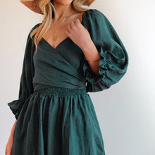 Load image into Gallery viewer, French Ruffled Lantern Sleeves Multi-wear Dress