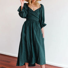 Load image into Gallery viewer, French Ruffled Lantern Sleeves Multi-wear Dress