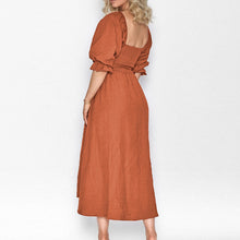 Load image into Gallery viewer, French Ruffled Lantern Sleeves Multi-wear Dress