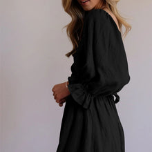 Load image into Gallery viewer, French Ruffled Lantern Sleeves Multi-wear Dress