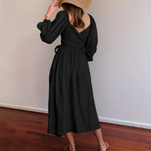 Load image into Gallery viewer, French Ruffled Lantern Sleeves Multi-wear Dress