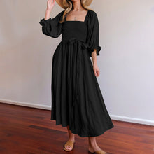 Load image into Gallery viewer, French Ruffled Lantern Sleeves Multi-wear Dress