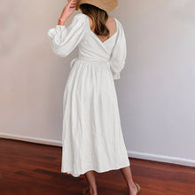 Load image into Gallery viewer, French Ruffled Lantern Sleeves Multi-wear Dress