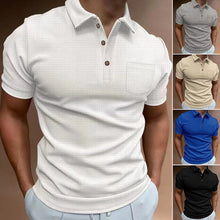Load image into Gallery viewer, Men's Waffle Polo Shirt