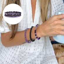 Load image into Gallery viewer, Amethyst Stress Relief Beaded Bracelet