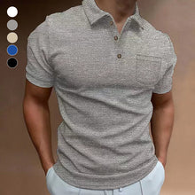 Load image into Gallery viewer, Men's Waffle Polo Shirt