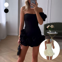 Load image into Gallery viewer, Elegant Flower Edge Mini Dress