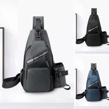 Load image into Gallery viewer, Men's Leather Film Water Bottle Chest Bag