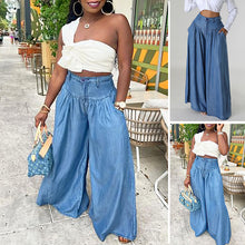 Load image into Gallery viewer, Wide-leg High-waisted Jeans