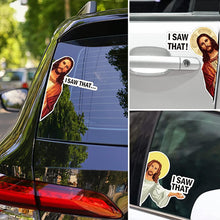 Load image into Gallery viewer, Jesus "I Saw That" Funny Sticker