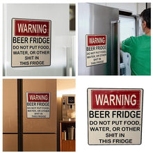 Load image into Gallery viewer, Funny Beer Fridge Vintage Sticker Sign