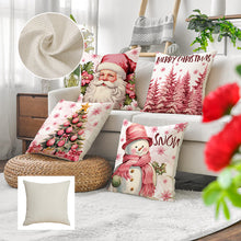 Load image into Gallery viewer, Pink Christmas Pillow Covers