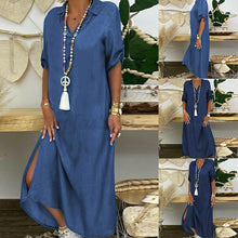 Load image into Gallery viewer, Women's Plain Denim Dress