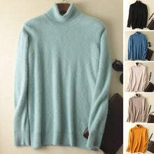 Load image into Gallery viewer, Men's Mink Turtleneck Bottoming Sweater