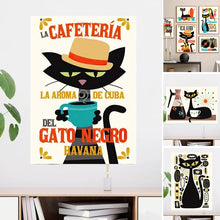 Load image into Gallery viewer, Katte kunsttrykk dekorasjonsmaleri