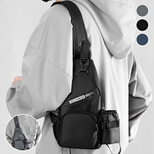Load image into Gallery viewer, Men's Leather Film Water Bottle Chest Bag