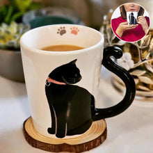 Load image into Gallery viewer, Cute Handmade Black Cat Lucky Coffee Cup