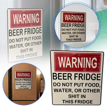Load image into Gallery viewer, Funny Beer Fridge Vintage Sticker Sign