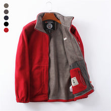 Load image into Gallery viewer, Men’s Double-Layer Fleece Hooded Jacket