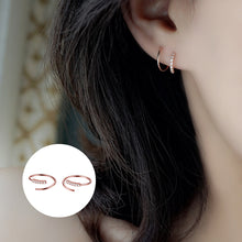 Load image into Gallery viewer, Minimalist Double Twist Earring