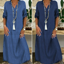 Load image into Gallery viewer, Women's Plain Denim Dress
