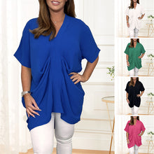 Load image into Gallery viewer, Women's V Neck Draped Top