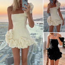 Load image into Gallery viewer, Rose Pleated Mini Dress