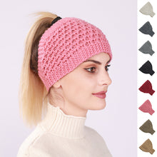 Load image into Gallery viewer, Hollow Out Ponytail Women Beanie