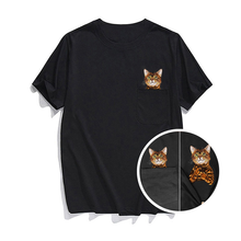 Load image into Gallery viewer, Hidden Middle Finger Signed Funny Cat Printed T-Shirt