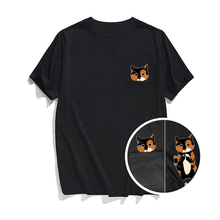 Load image into Gallery viewer, Hidden Middle Finger Signed Funny Cat Printed T-Shirt