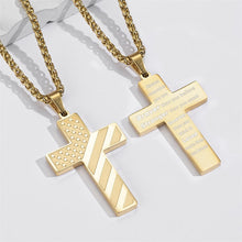 Load image into Gallery viewer, American Flag Cross Pendant Necklace