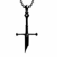 Load image into Gallery viewer, Silver-Plated Broken Sword Pendant