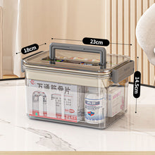 Load image into Gallery viewer, Clear Medicine Storage Box with Handle