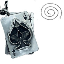 Load image into Gallery viewer, Spade Poker Skull Pendant Necklace