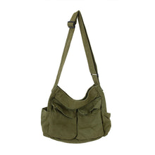 Load image into Gallery viewer, Canvas Solid Color Messenger Bag