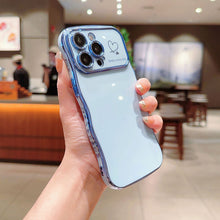 Load image into Gallery viewer, Cute Wave Shape With Love Heart Raised Camera Protection Phone Case