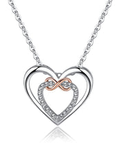 Load image into Gallery viewer, Two hearts Infinity Necklace