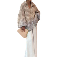 Load image into Gallery viewer, Knitted Sweater Jacket With Monochromatic Sequins