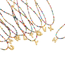 Load image into Gallery viewer, Letter Beaded Necklace