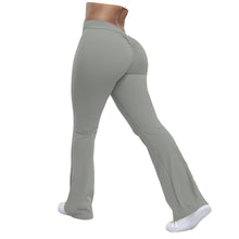 Load image into Gallery viewer, Women's High Waist Ruched Flared Sports Leggings