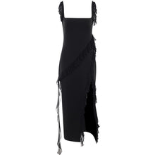 Load image into Gallery viewer, Pleated Bandeau Dress With Slit