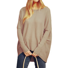 Load image into Gallery viewer, Women's Irregular Oversized Dolman Sleeve Knitted Pullover