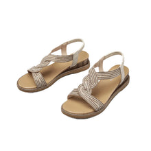 Load image into Gallery viewer, Anti-Skid Soft Sole Rhinestone Wedge Heel Shoes