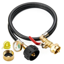 Load image into Gallery viewer, Propane Refill Adapter Hose with Gauge &amp; Control Valve