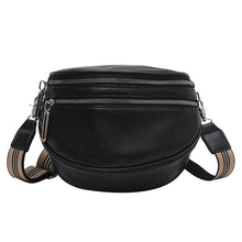 Load image into Gallery viewer, Multi-Pocket Women Leather Solid Crossbody Chest Bag