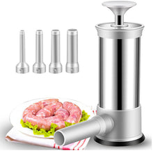 Load image into Gallery viewer, Sausage Stuffer with 4 Different Sizes Stuffing Tubes