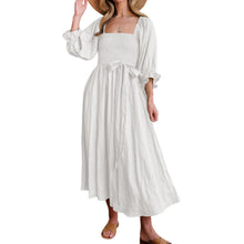 Load image into Gallery viewer, French Ruffled Lantern Sleeves Multi-wear Dress