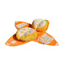 Load image into Gallery viewer, Orange Hide-and-Seek Plush Dog Toy