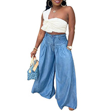 Load image into Gallery viewer, Wide-leg High-waisted Jeans