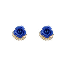 Load image into Gallery viewer, Diamond Rose Earrings